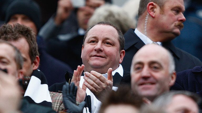 Mike Ashley applauds a one-all draw at St. James Park.