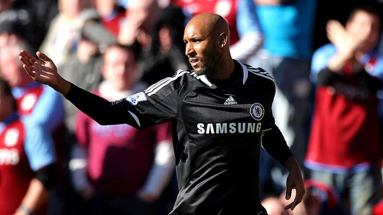 Nicolas Anelka opens the scoring for Chelsea at Villa Park.