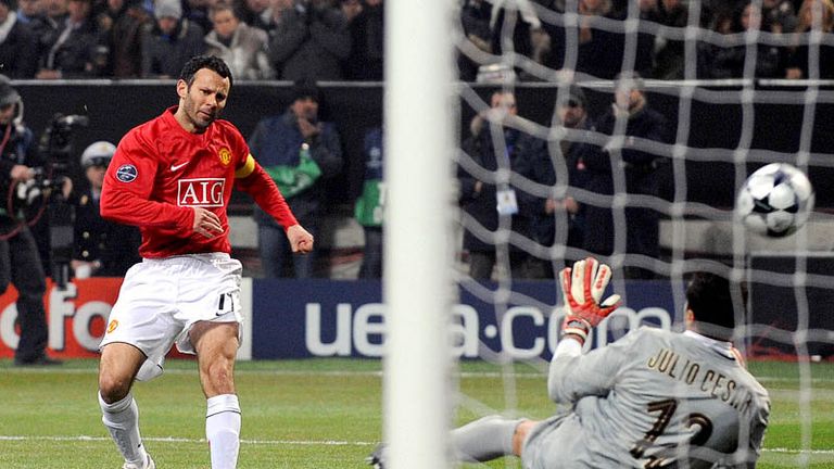 26th minute: Ryan Giggs is denied after beating the offside trap.
