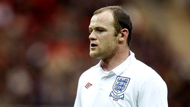 Wayne Rooney torments Slovakia down the flanks.