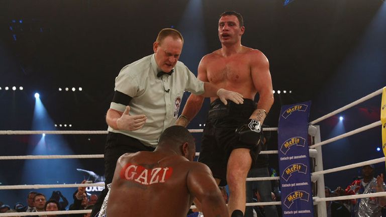 Klitschko won with ninth-round TKO