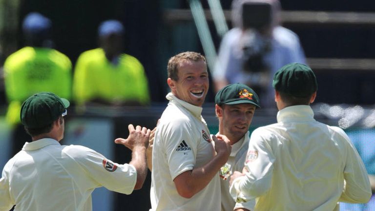 Celebrating the dismissal of Hashim Amla on the final morning