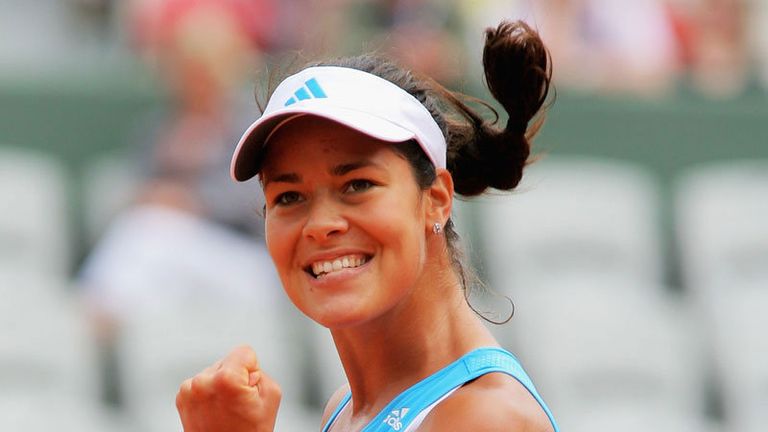 Celebrating 6-0 6-2 win over Iveta Benesova