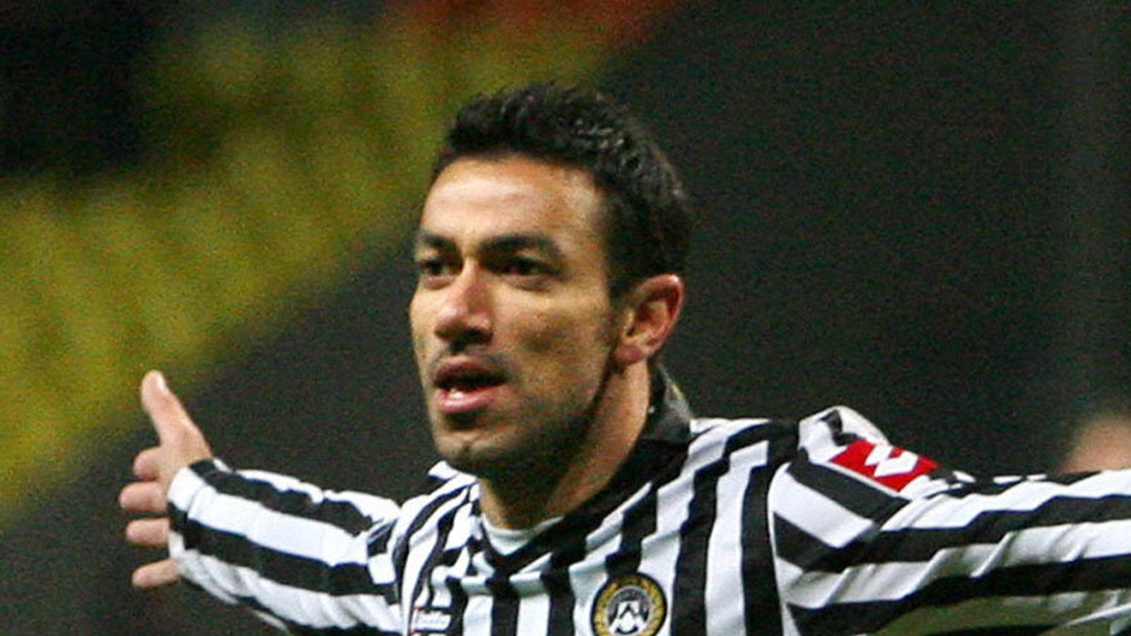 スポーツ Corinthian 2008 Fabio Quagliarella Italy Udinese's Fabio Quagliarella reacts after scoring during the
