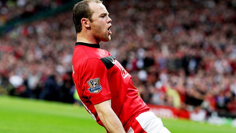 No mistake from the England star, Rooney celebrates making it 1-1.