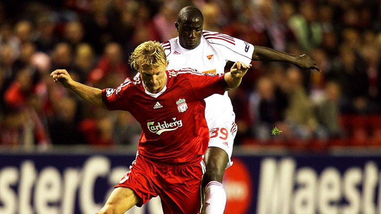 Dirk Kuyt is halted by Adamo Coulibaly.