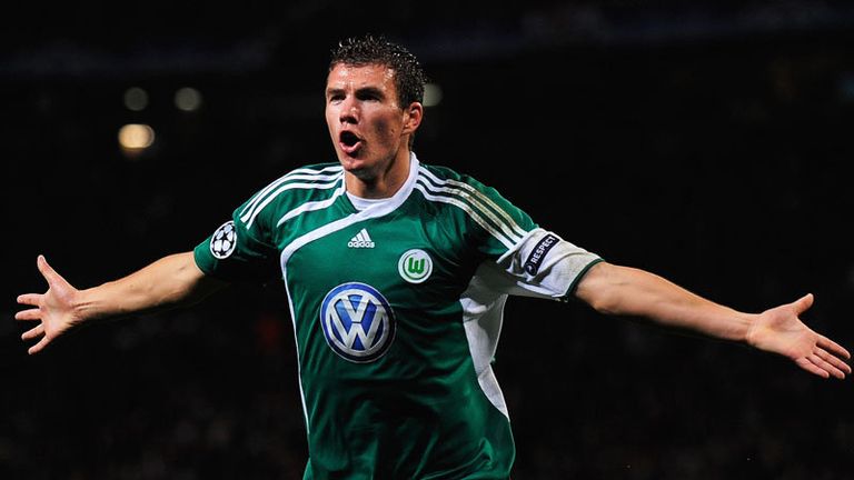 56th minute: Edin Dzeko heads Wolfsburg into a surprise lead.