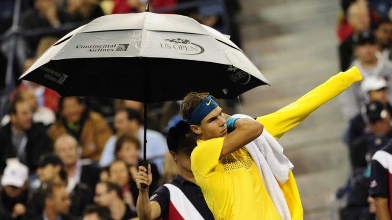 US Open quarter-final - delayed