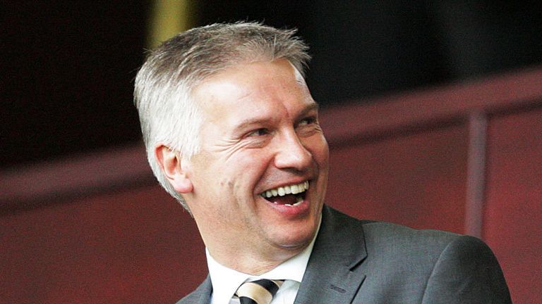 New Tigers chairman Adam Pearson watches from the stand