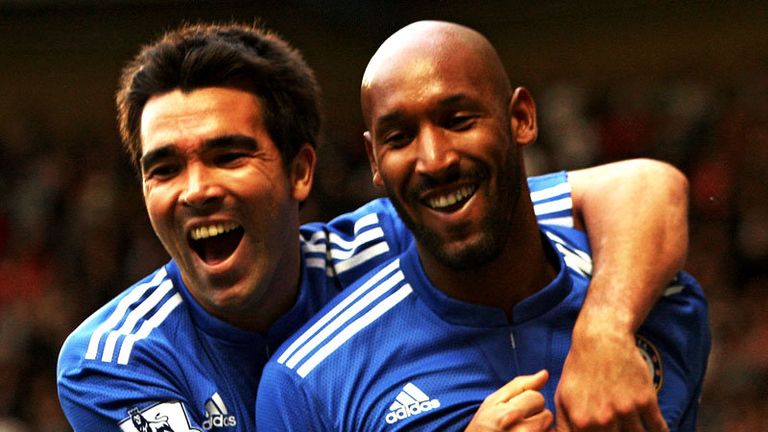 60th minute: Nicolas Anelka celebrates putting Chelsea in front