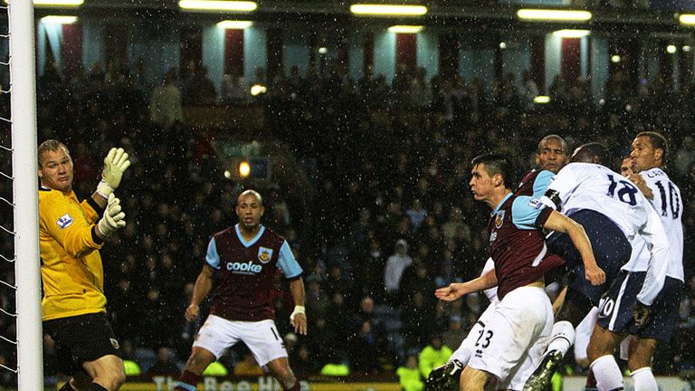 Emile Heskey spoils the party at Turf Moor to nod home a cross from Downing