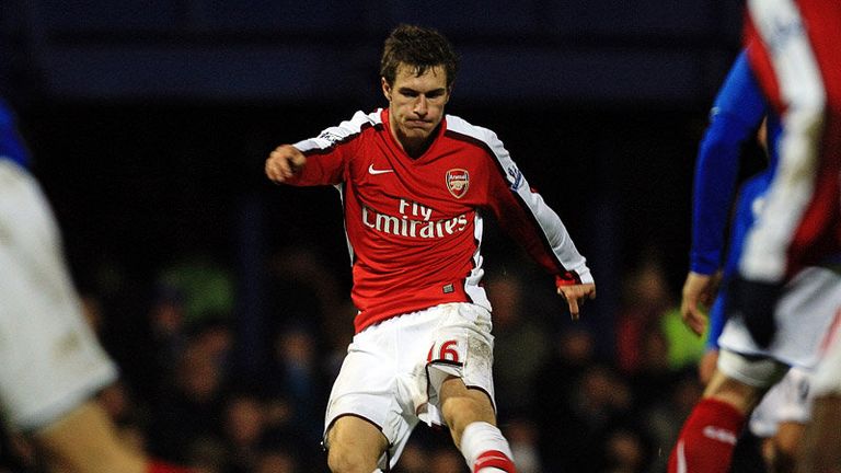 69th minute: Aaron Ramsey fires a third for the Gunners