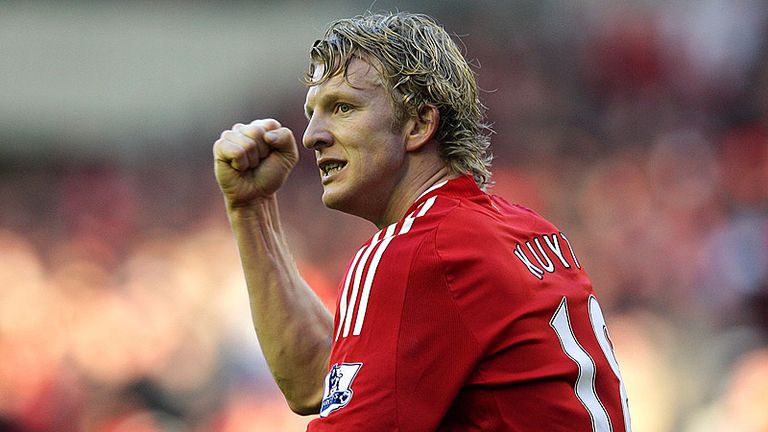 Dirk Kuyt opens the scoring for Liverpool