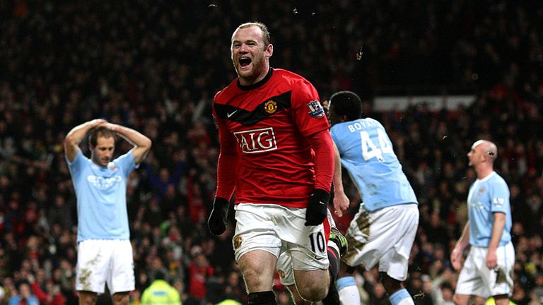 Wayne Rooney wheels away after scoring the winner and his 21st goal this season