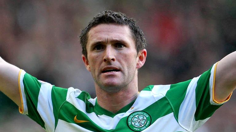 Robbie Keane scores the opener for Celtic against Dundee United
