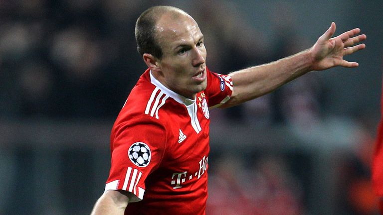 Robben wheels away after his strike finds the back of the net