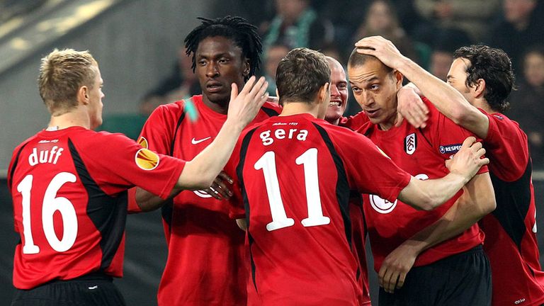 Bobby Zamora celebrates after giving Fulham the perfect start
