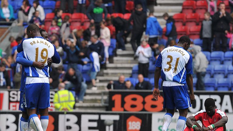 Wigan &amp; Arsenal: Contrasting emotions at the final whistle