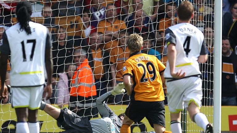 Doyle: Grabbed ninth of season to level preceedings for Wanderers