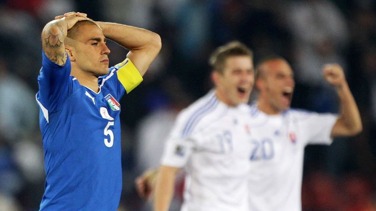 Dejection for Fabio Cannavaro