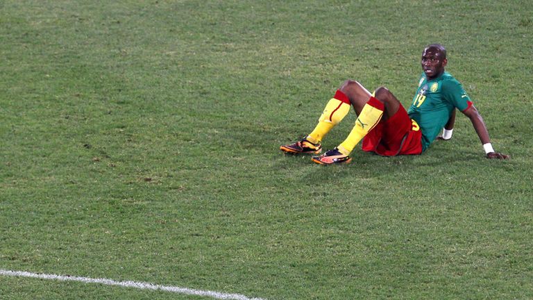 Despair for Stephane Mbia and Cameroon.