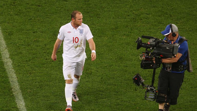 Caught on camera: Rooney delivers a broadside to England supporters as they are booed off