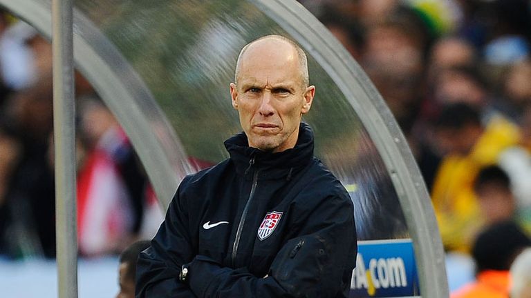 Manager Bob Bradley looks on for USA World Cup 2010 Group C