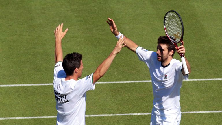 Skupski on the left