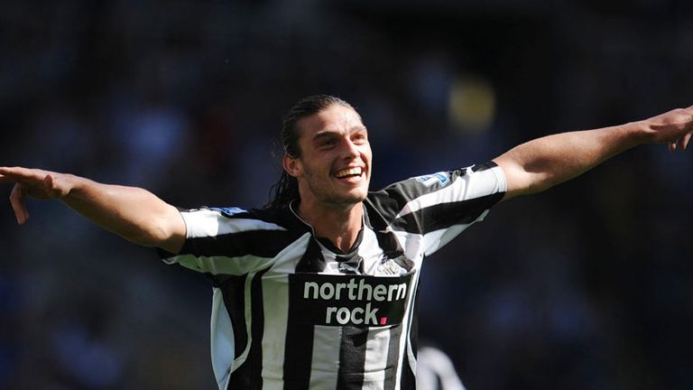 Andy Carroll celebrates after making it 3-0 to the Magpies