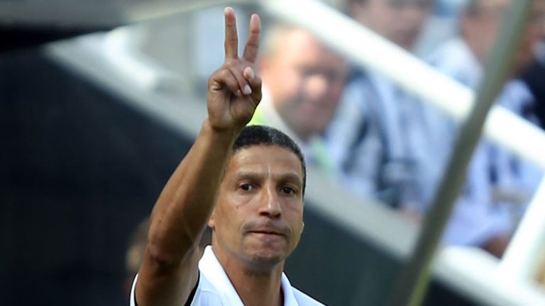 Newcastle boss Chris Hughton watches on as his side run riot