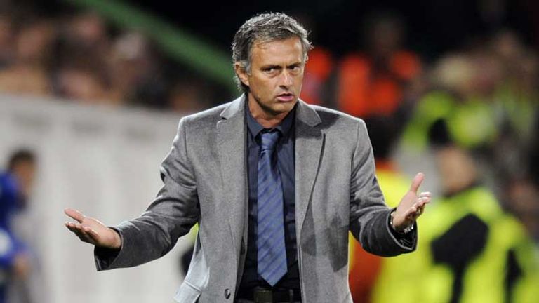 Mourinho cut a frustrated figure on the touchline for the Spanish giants