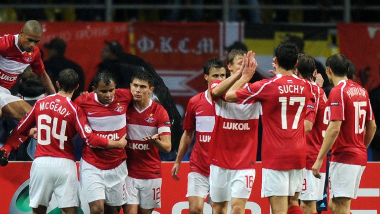 Spartak celebrate against MSK Zilina