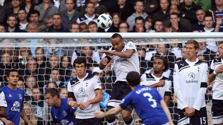 Leighton Baines broke the deadlock at White Hart Lane with a wicked free-kick.