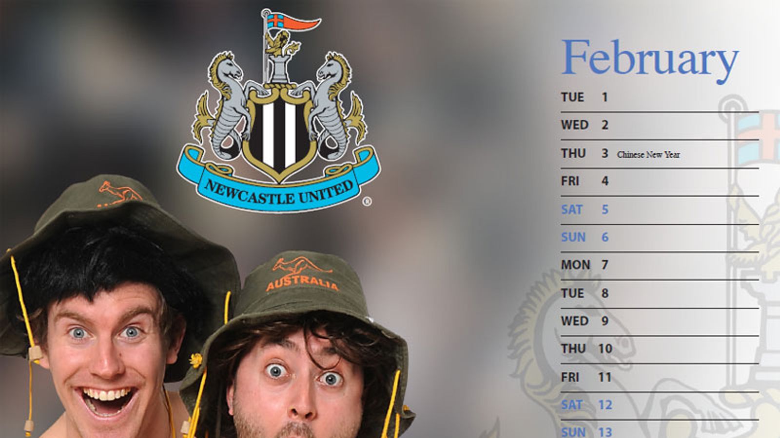 Ant and Dec calendar Sky Sports