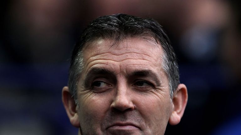 Looking on during Bolton V Everton