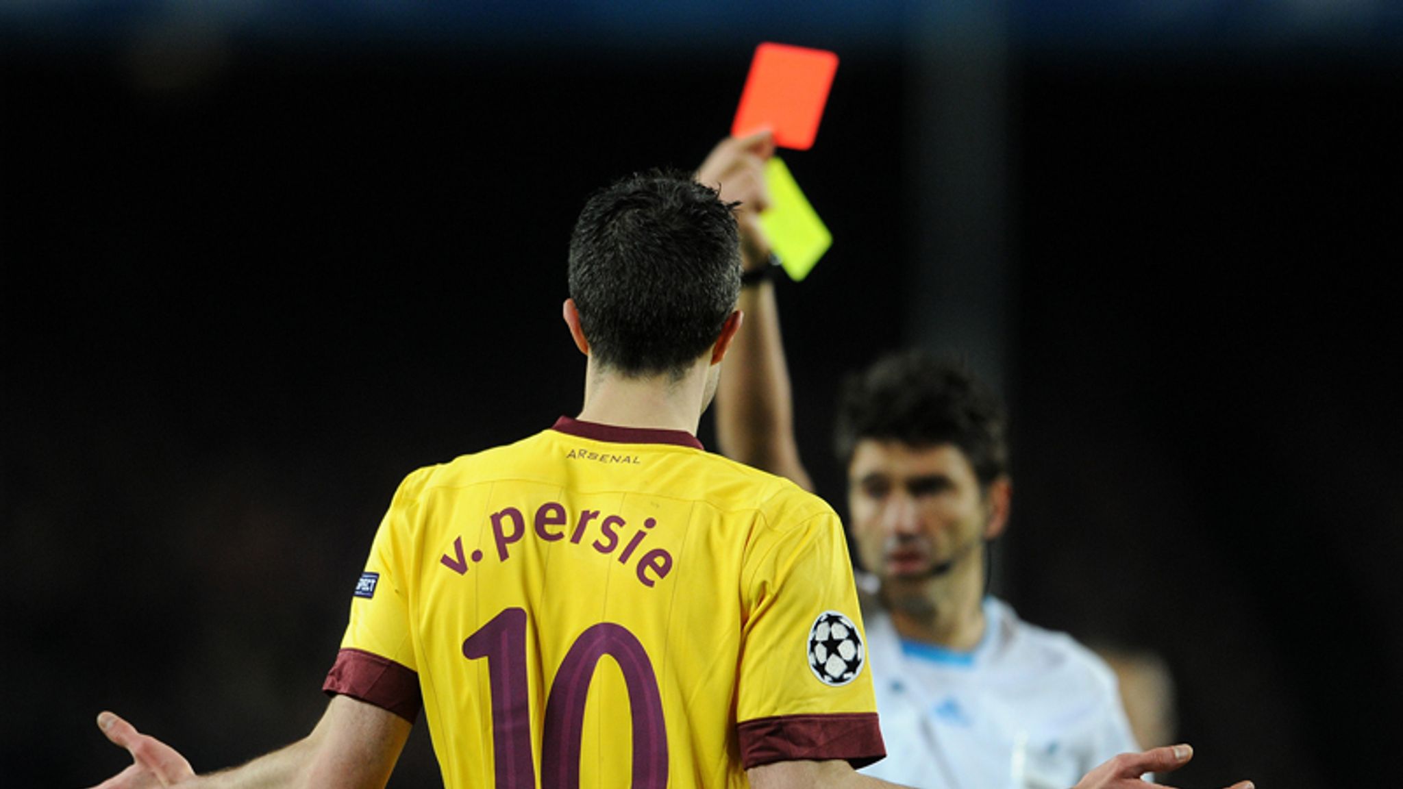 Van Persie - red card joke | Football News | Sky Sports