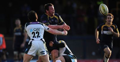 Offload: Thompson releases the ball under pressure