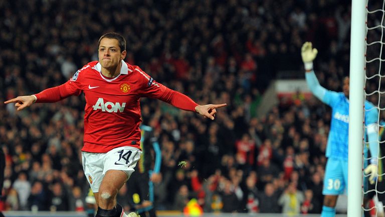 Javier Hernandez put Manchester United in front after just five minutes against Marseille.