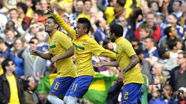 Brazil: Samba stars celebrate first goal