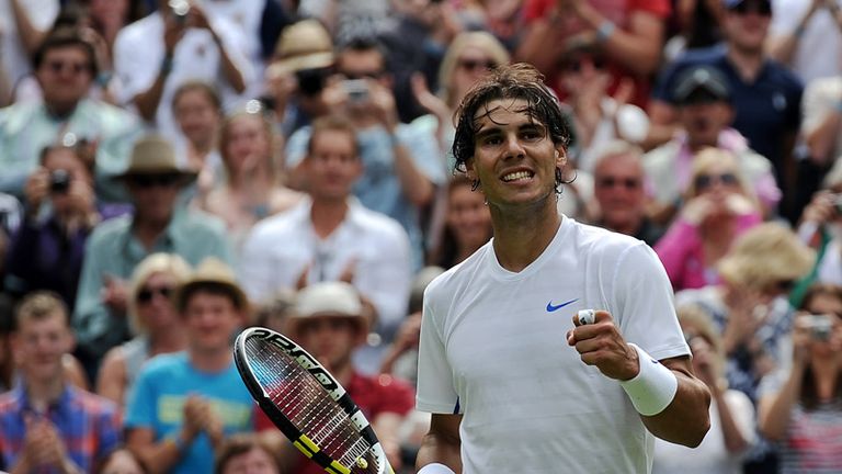 Rafael Nadal celebrates his victory
