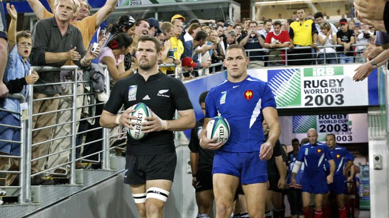 The All Blacks and Les Bleus walk out in Sydney for their third-place play-off clash