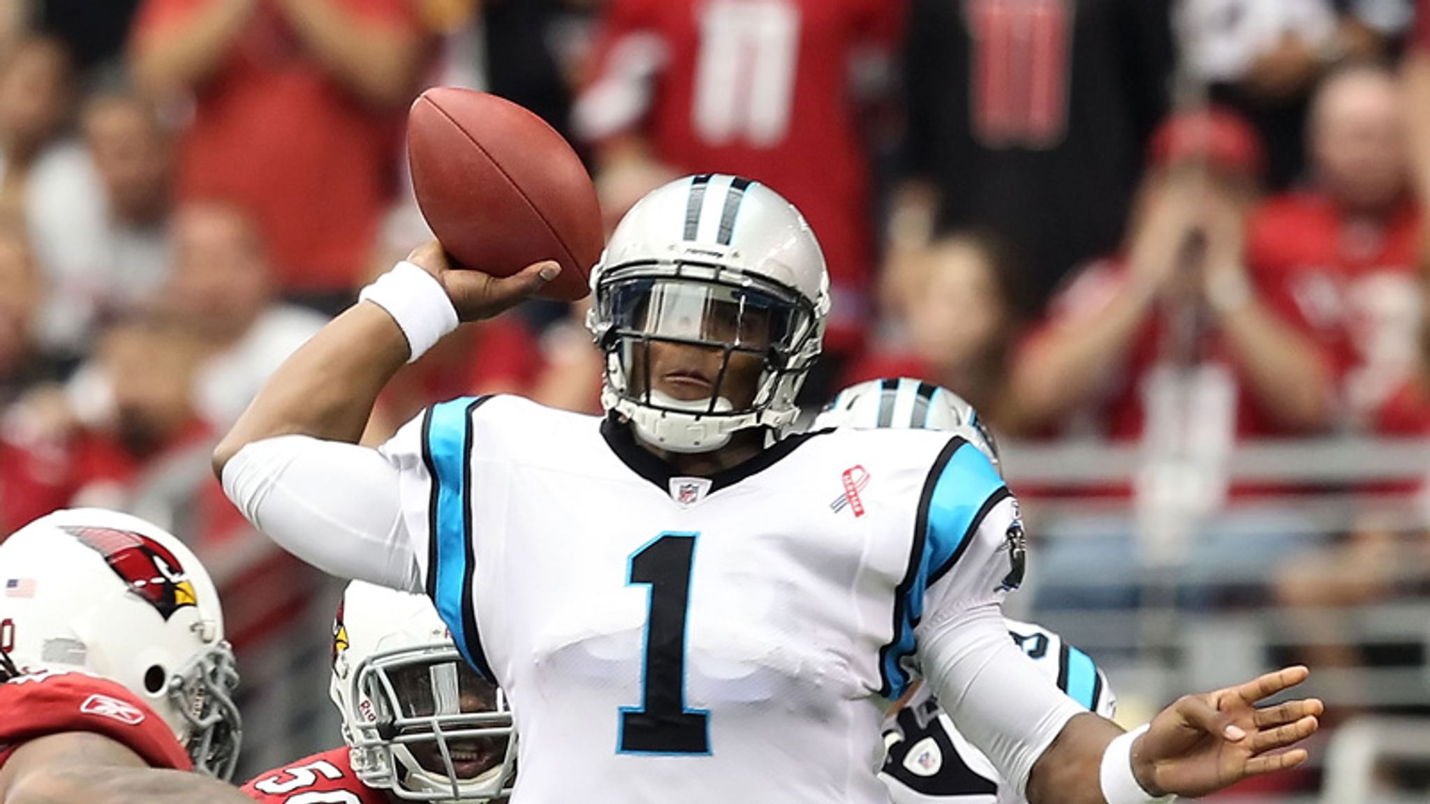 Panthers' Cam Newton in 'super' form in win vs. Lions