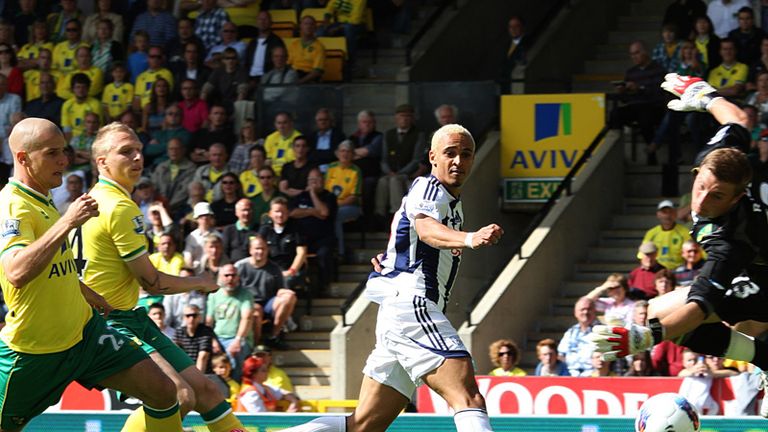 Peter Odemwingie scores after just three minutes