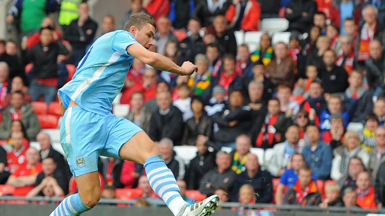 Edin Dzeko: Is on a run of five goals in the three games but has not struck in the Champions League this season