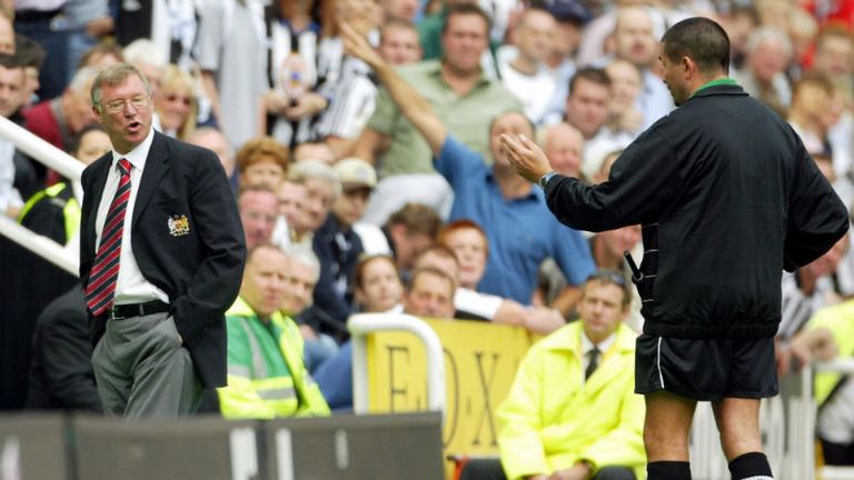 Not a man to mince his words, Sir Alex is ushered to the stands by the fourth official.