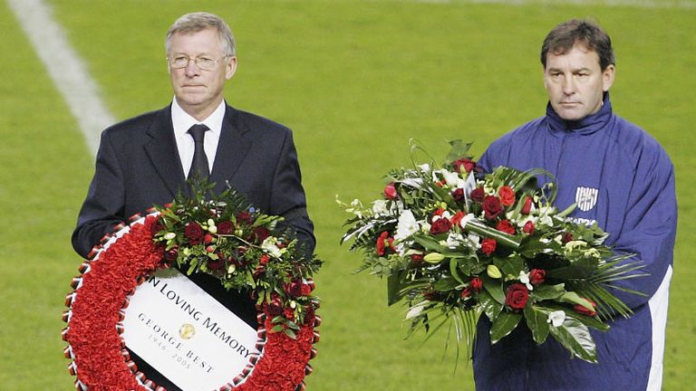 Former United captain Bryan Robson joined Ferguson to pay tribute after the passing of Old Trafford legend George Best.