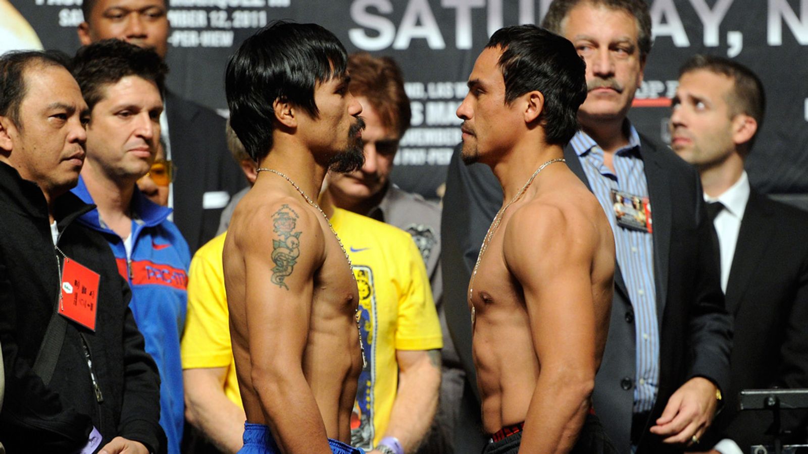 Manny Pacquiao weigh in