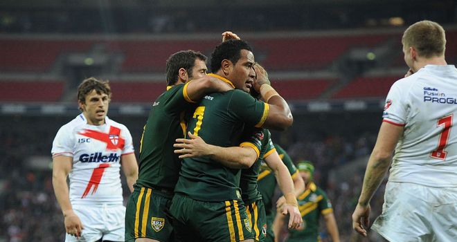 Australia celebrate: England underone at Wembley