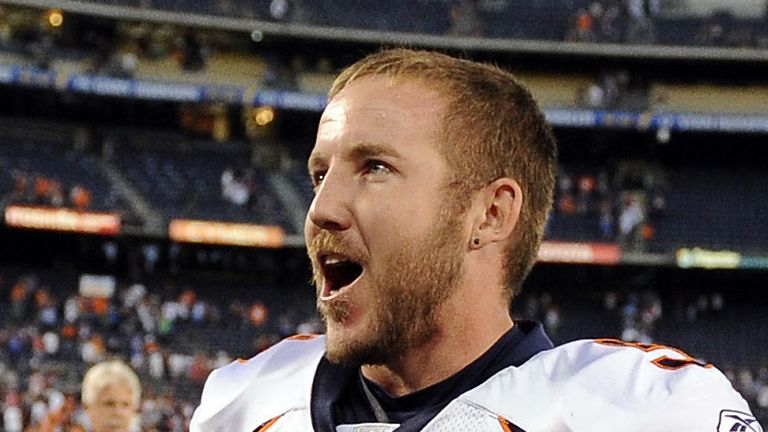 Matt Prater: Celebrates for Denver