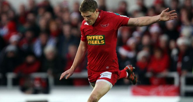 Rhys Priestland: Bagged an 11-point haul for Scarlets